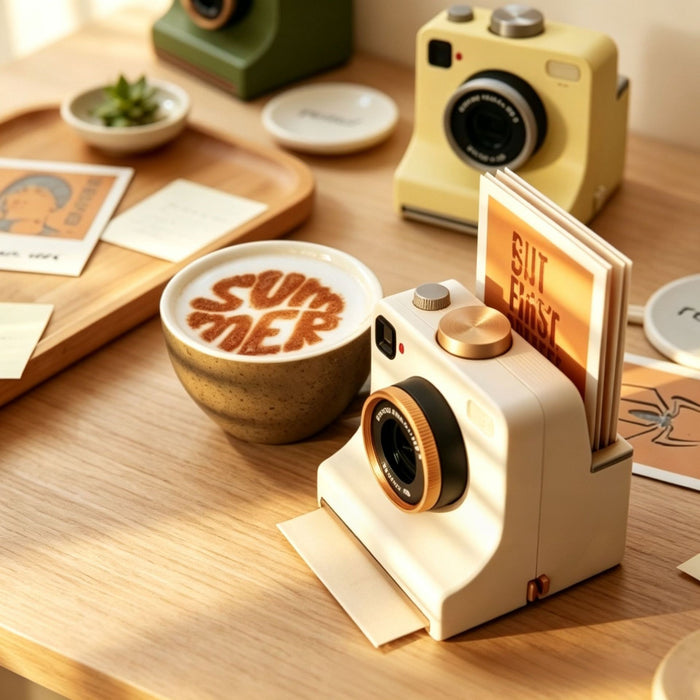 Café con diseño hecho con la cámara latte art