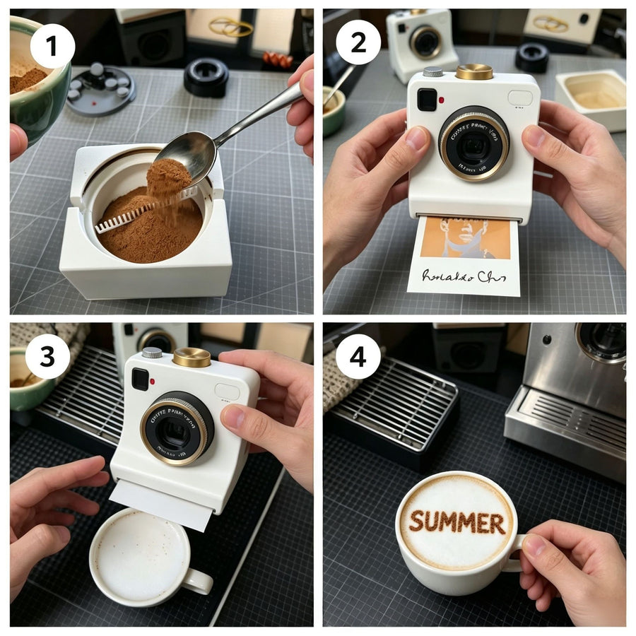 Paso a paso para usar la cámara latte art